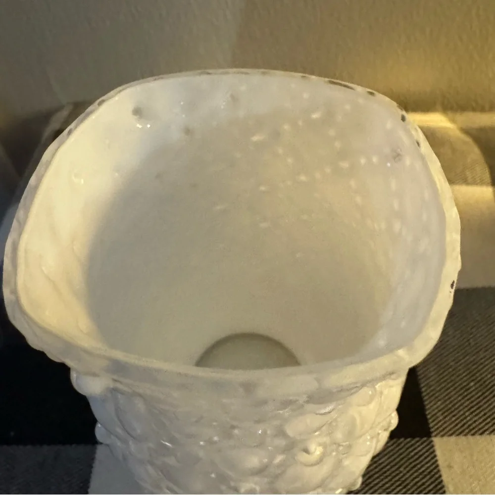 White Glass Vase Simple Shabby Chic